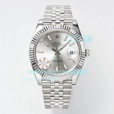 Swiss Copy Rolex Silver Datejust II WF 3235 Movement with Jubilee Bracelet 41MM